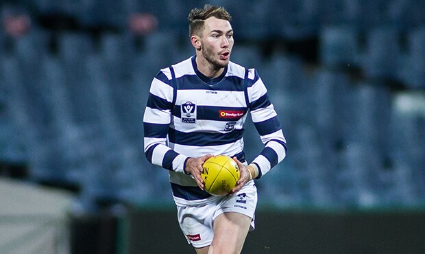 2018_08_12_VFLM_Hero.jpg Jackson Thurlow responded well after being left out of the AFL side with 26 disposals - Geelong Cats